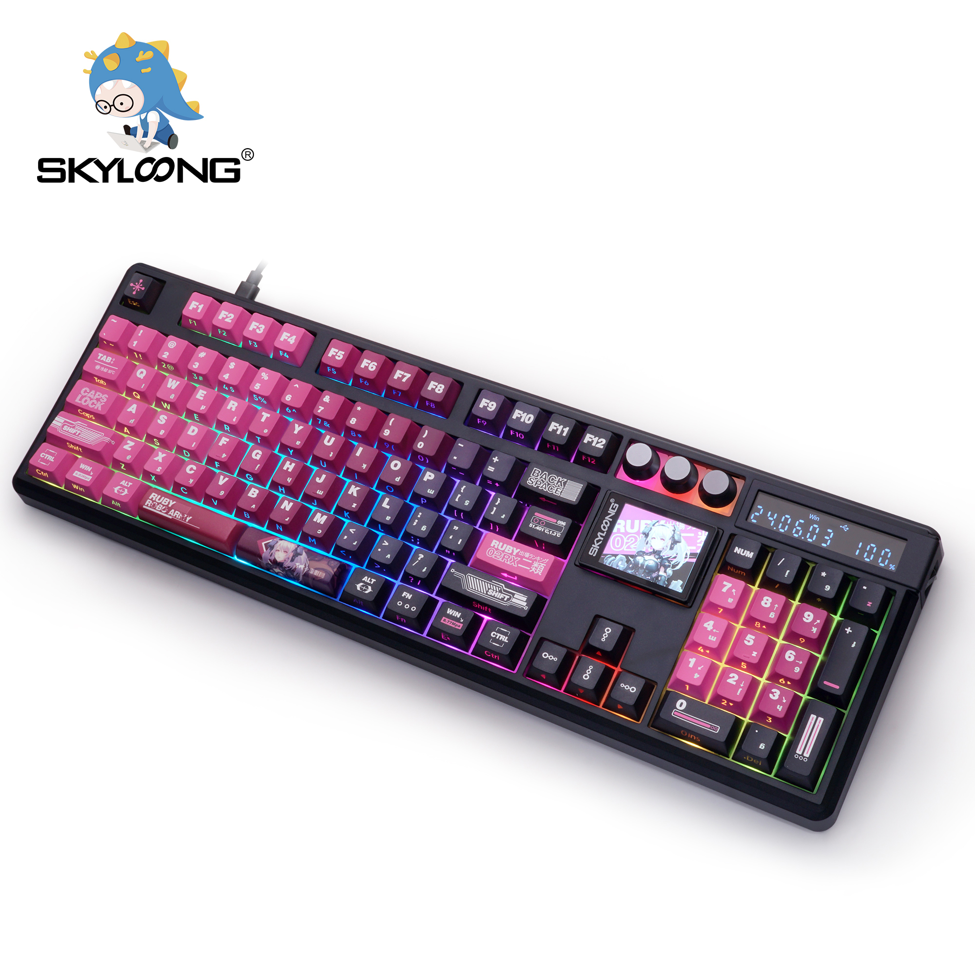 Pc Gaming Fullset - SKYLOONG GK104 Pro Mechanical Keyboard Wireless