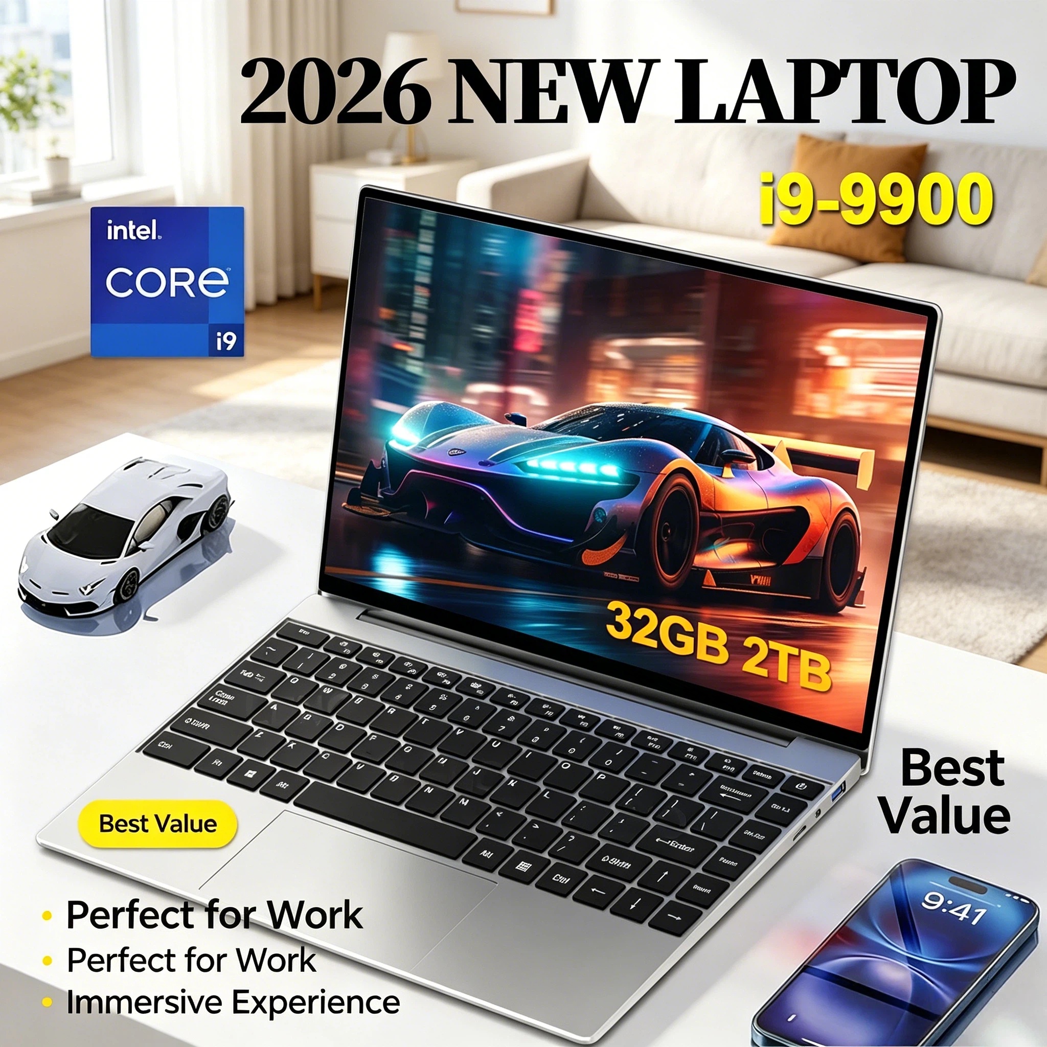 Pc Gaming I9 - 2026 NEW Ultra Slim 14.1 Inch