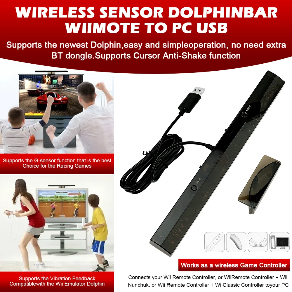 Joystick Pc Gaming - NEW Wireless Sensor DolphinBar Bluetooth-Compatible Connect