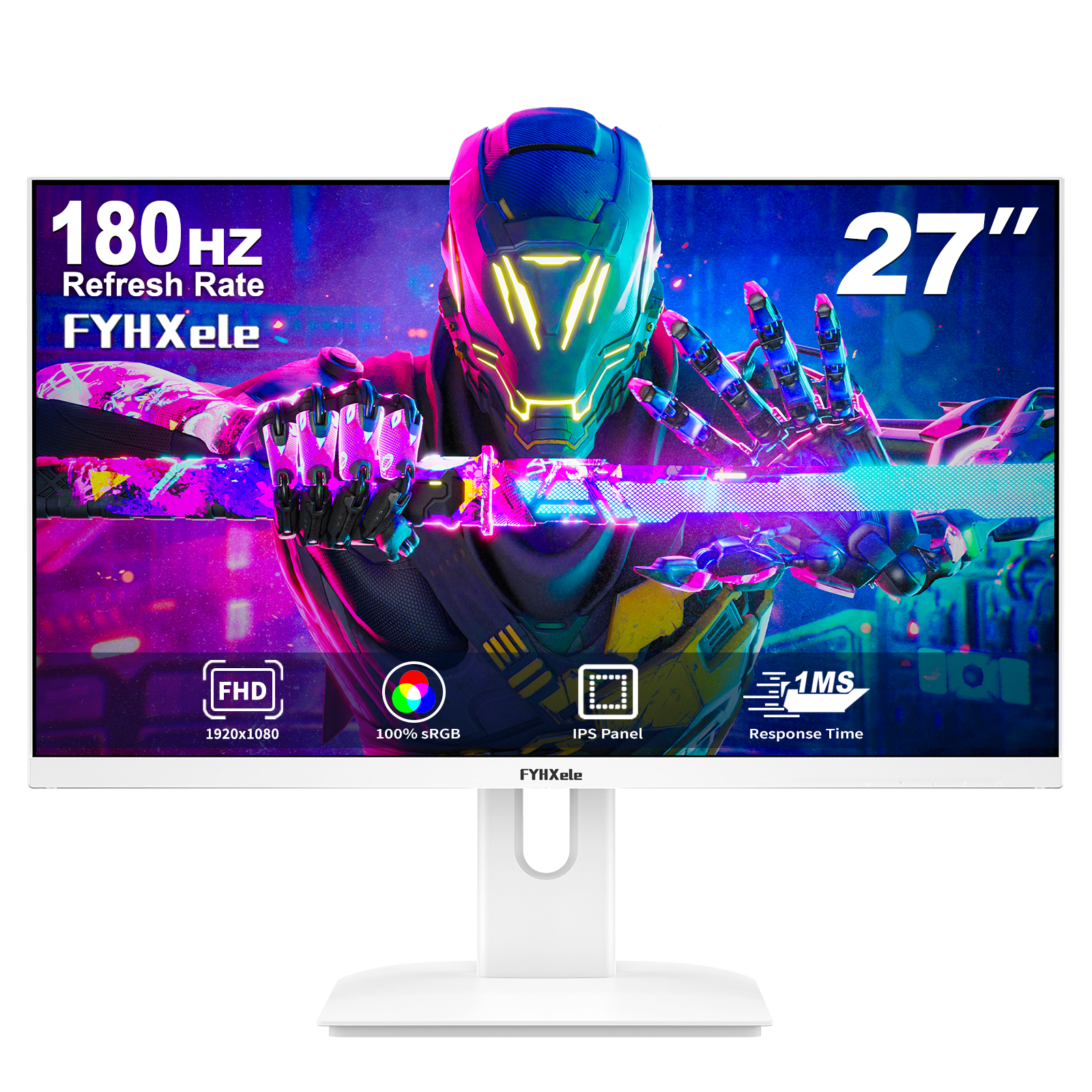 Pc Gaming Ultrawide Monitor - FYHXele 27 inch 180Hz IPS Gaming