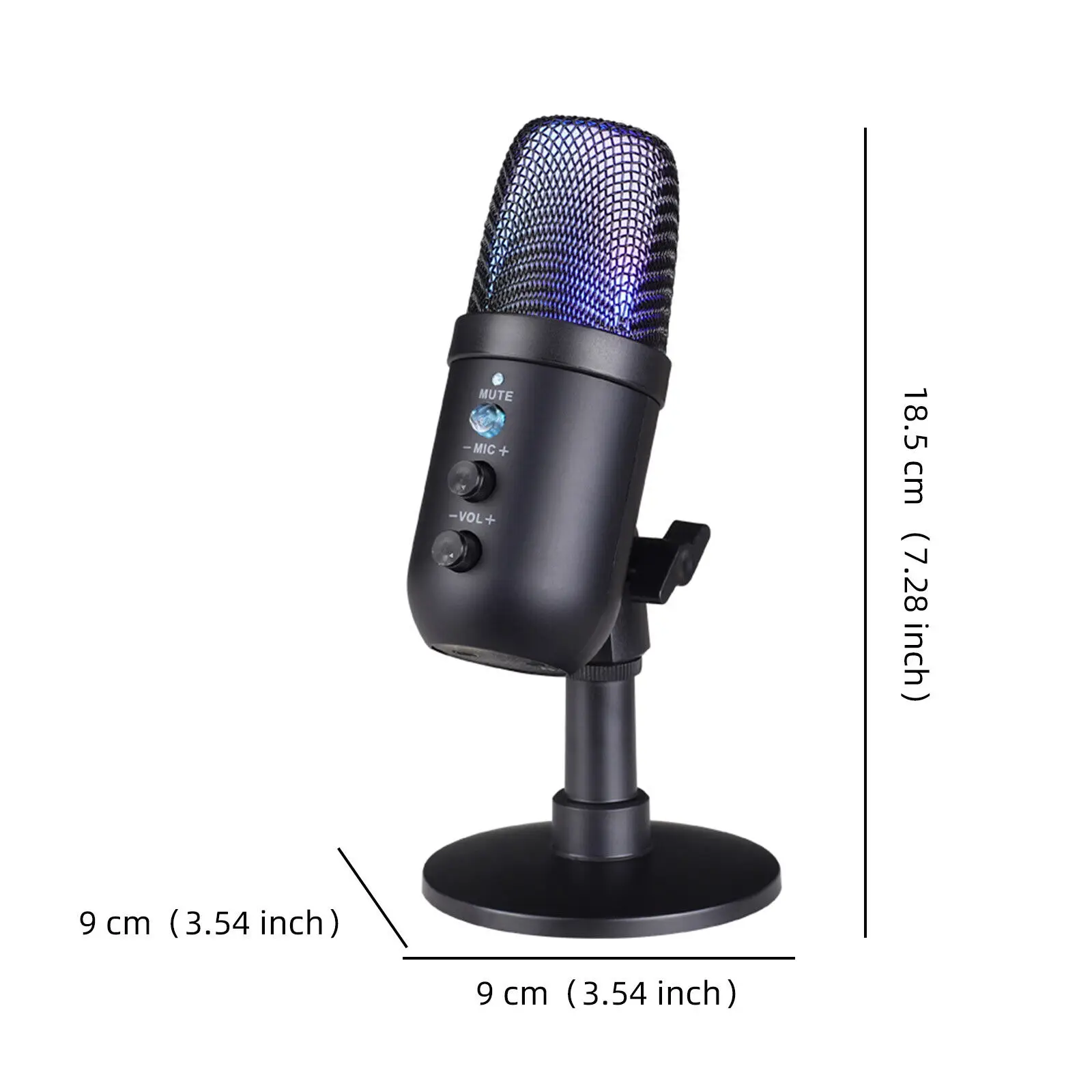 Pc Gaming Ps5 - Rgb Gaming Microphone with Real-Time Monitoring