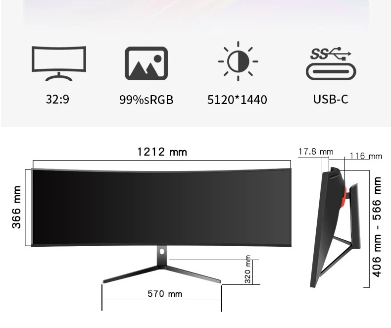 Ultra Wide 5K 5120*1440P  32:9 – Pc Gaming Ultrawide Monitor Bewertung und Preis
