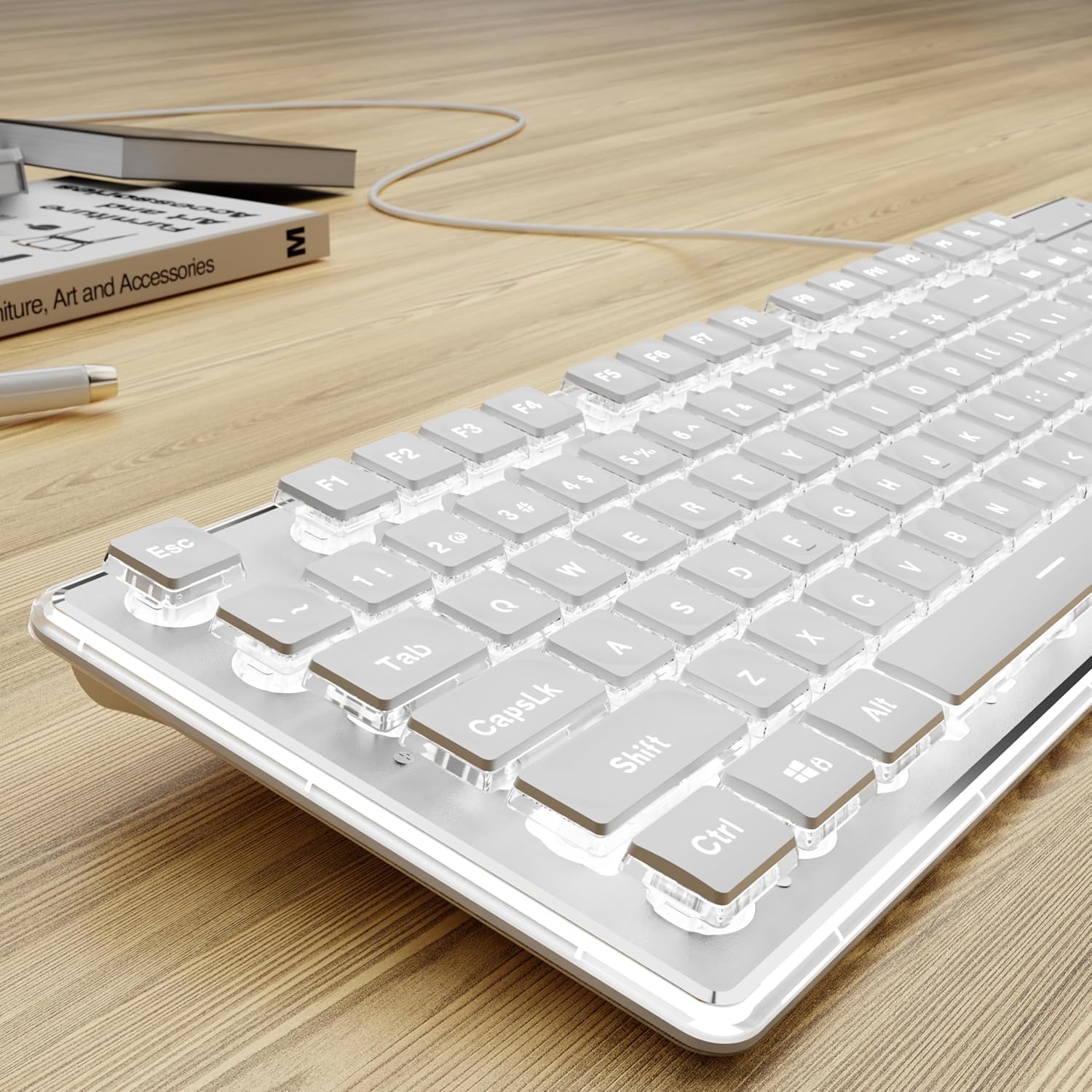 Wired USB Keyboard with White  – Pc Gaming Fullset Bewertung und Preis