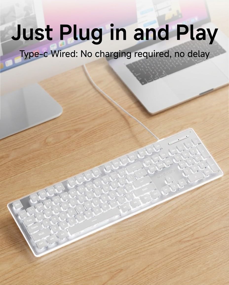 Wired USB Keyboard with White  – Pc Gaming Fullset Bewertung und Preis