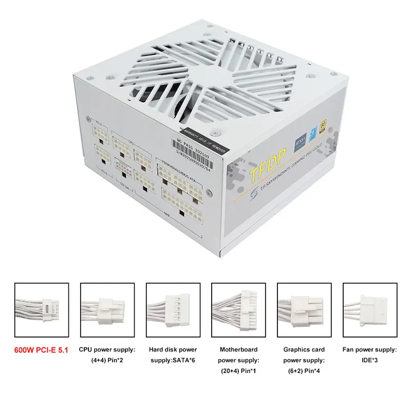 White 750w 850w 1000W 1200W Wa – Atx Power Supply Bewertung und Preis