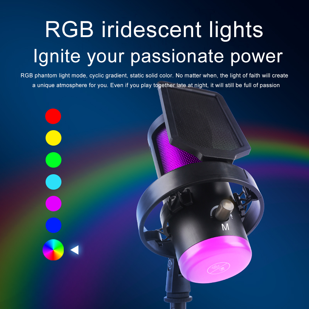 Haomuren RGB USB Condenser Mic – Pc Gaming Youtuber Bewertung und Preis