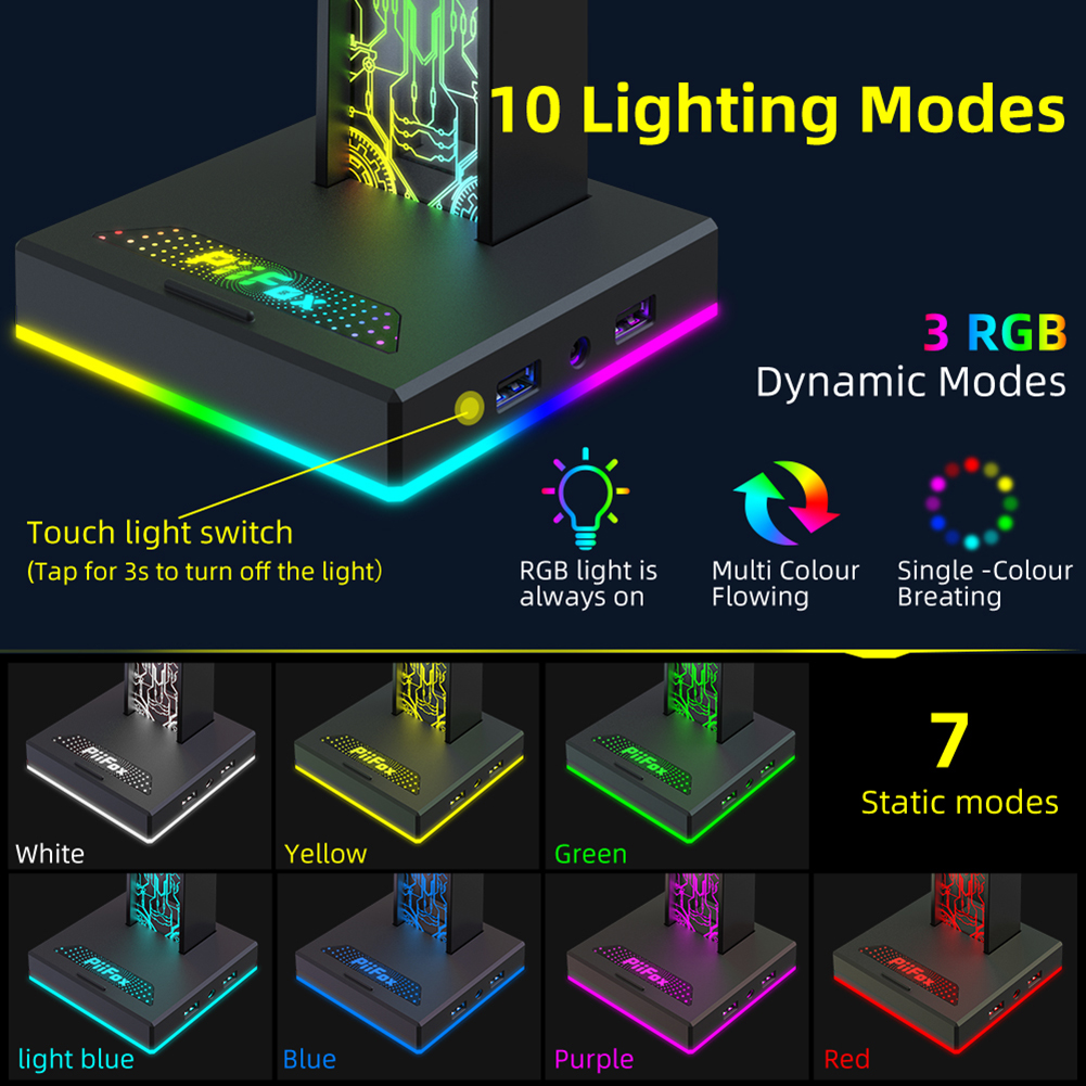 RGB Gaming Headphone Stand Dua – Pc Gaming Used Bewertung und Preis