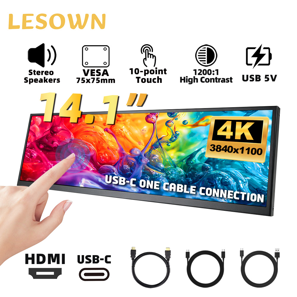 LESOWN PC Case Monitor 14.1inc – Pc Gaming Ultrawide Monitor Bewertung und Preis
